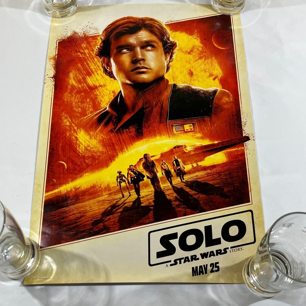 Solo A Star Wars Story Movie Poster Han Solo Chewbacca Lucasfilm 2018 13x19